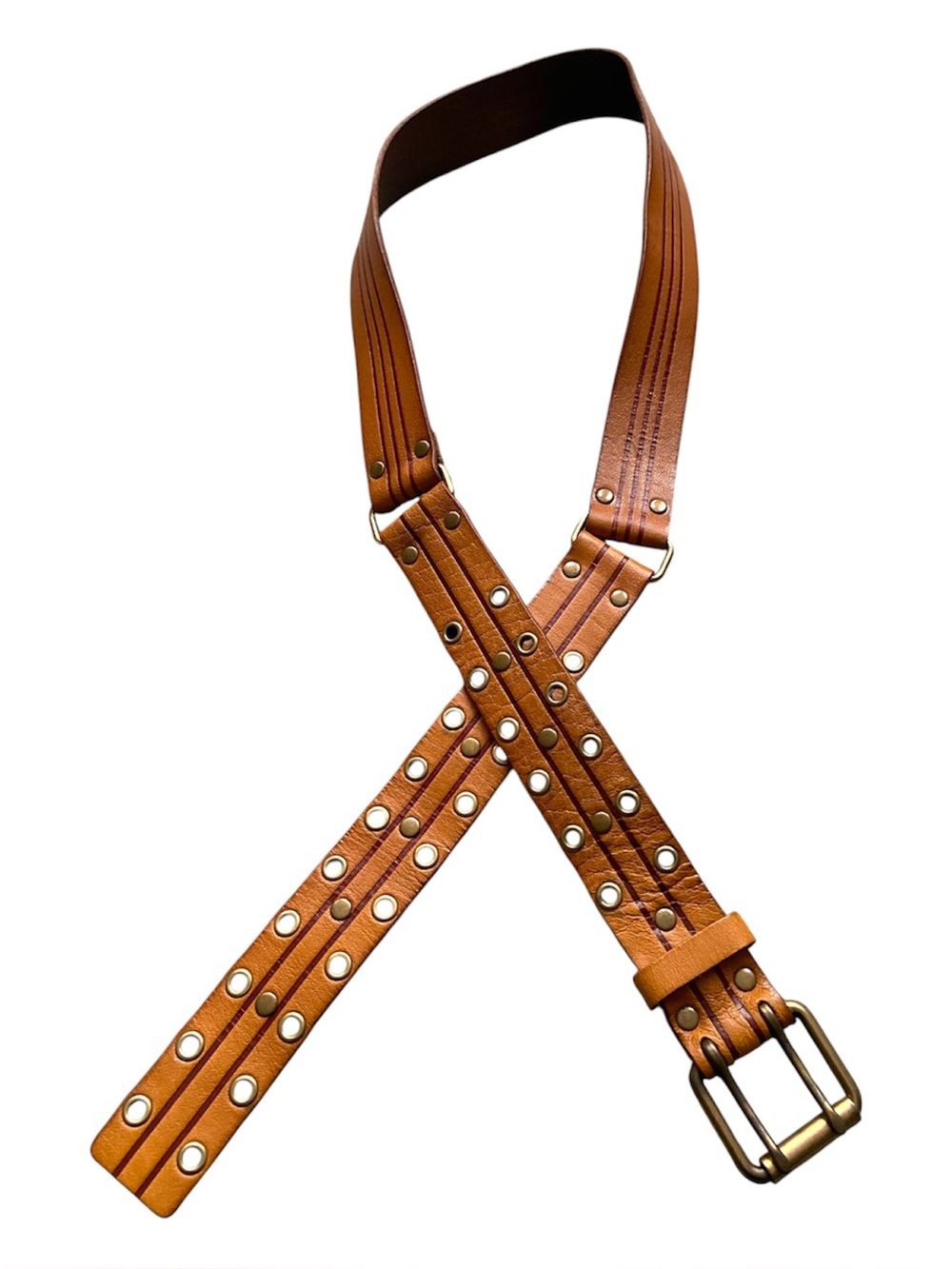 Y2K Leather double rivets and studded belt by Old Navy Size L / XL